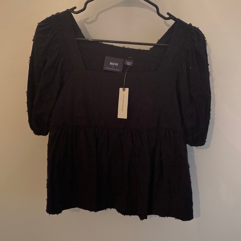 Black short sleeve shirt from Anthropologie new with tags